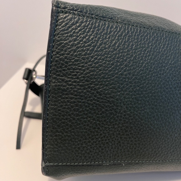 Cromia Leather 🇮🇹 Purse Magnetic Closure Olive Green Satchel Bag Made In Italy - Picture 11 of 16